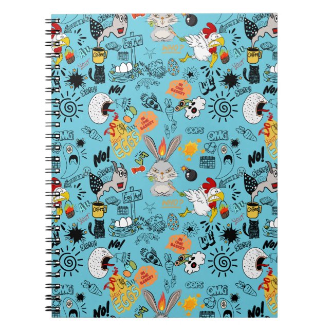 Caderno Espiral Não coloque todos os seus ovos em um único rabisco (Frente)