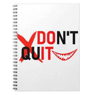 Caderno Espiral NÃO DESISTA – Design de Motivação Vermelho Ousado