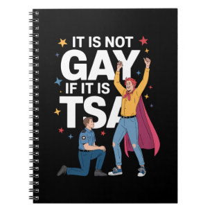 Caderno Espiral Não é Gay Se é TSA Segurança Aérea Divertida