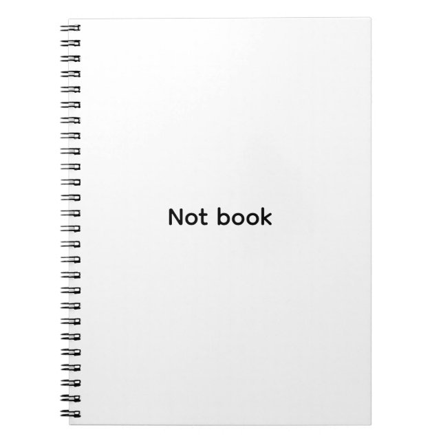 Caderno Espiral Não é um livro  (Frente)