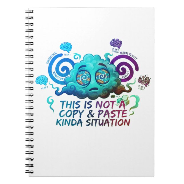 Caderno Espiral Não é uma Situação de Copiar e Colar  (Frente)