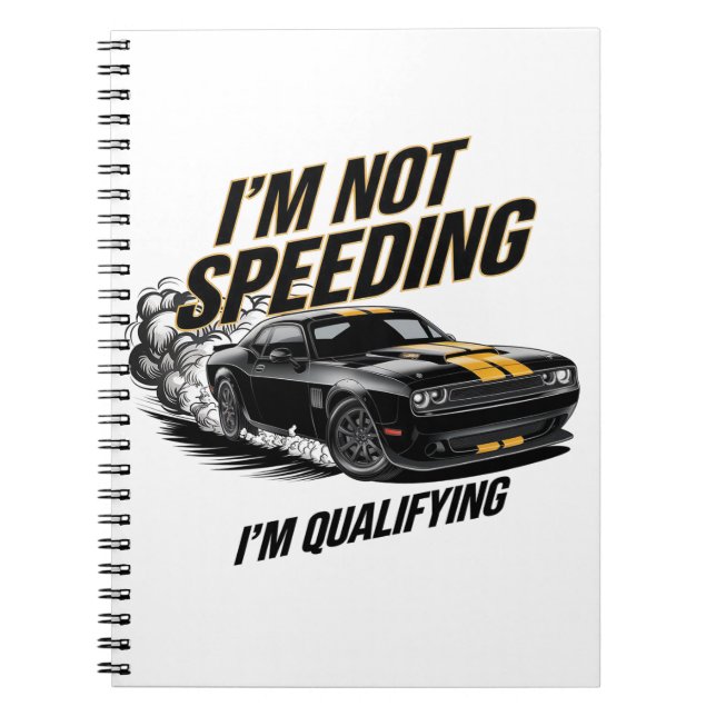 Caderno Espiral Não estou acelerando, estou qualificando Design de (Frente)