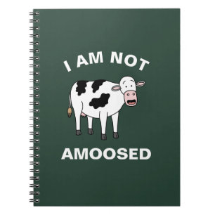 Caderno Espiral Não Estou Amoçado Piada De Fazenda Animal Vaca