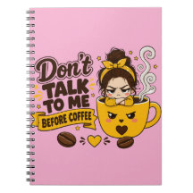 Não Fale Comigo Antes Do Café Garota Mal-Humorada