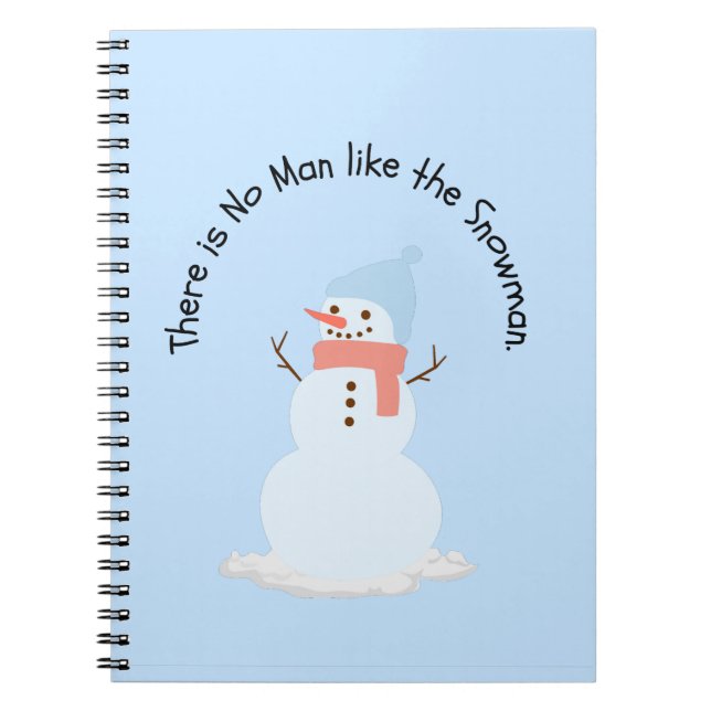 Caderno Espiral Não há homem como o boneco de neve (Frente)