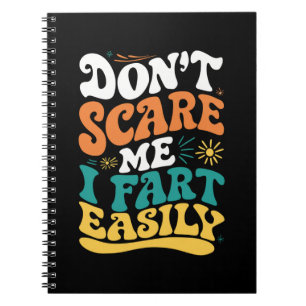 Caderno Espiral Não Me Assuste Eu Peido Facilmente Citação Diverti