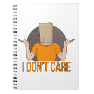 Caderno Espiral Não me importo.