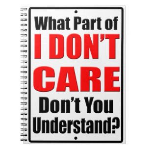 Caderno Espiral Não me importo.