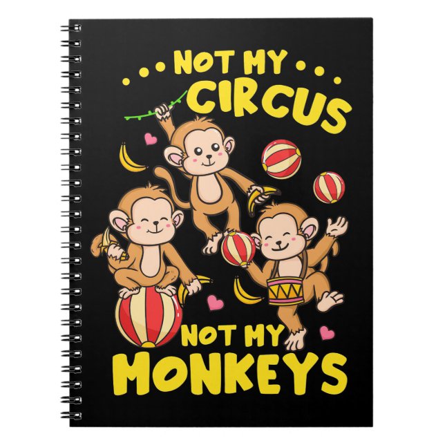Caderno Espiral Não Meus Macacos (Frente)
