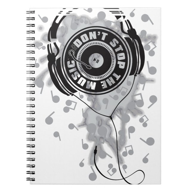 CADERNO ESPIRAL NÃO PARE A MÚSICA (Frente)