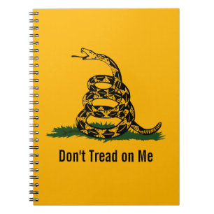 Caderno Espiral Não pisar em mim Sinalizador Gadsden