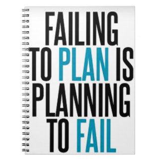 Caderno Espiral Não planeie falhar