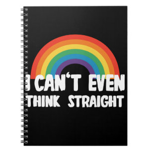Caderno Espiral Não Posso Nem Pensar Direito Piada Orgulho Gay
