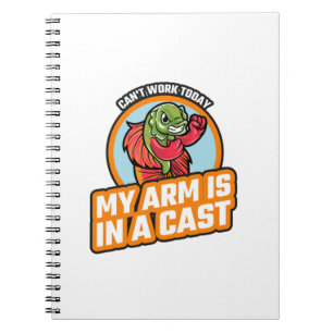 Caderno Espiral Não Posso Trabalhar Hoje Meu Braço Está Engessado
