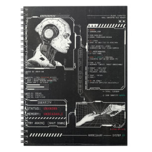 Caderno Espiral Não reconhecido - Design de Streetwear de Techno-B