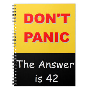 Caderno Espiral Não se apavore - a resposta é 42
