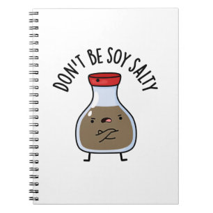 Caderno Espiral Não Seja Soja Salgado Molho de Soja Engraçado Troc