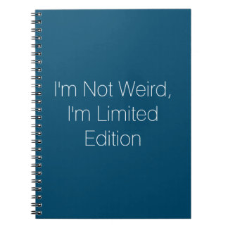 Caderno Espiral Não sou estranho, sou o notebook da Edição Limitad