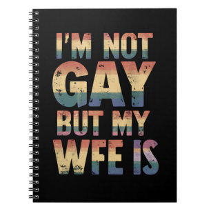 Caderno Espiral Não sou gay, mas minha esposa é LGBT Casamento Arc