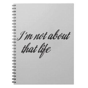 Caderno Espiral Não sou sobre essa vida