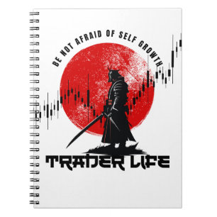 Caderno Espiral Não tenha medo Motivação comercial Samurai
