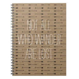 Caderno Espiral Não todos que vagueiam são citações perdidas d