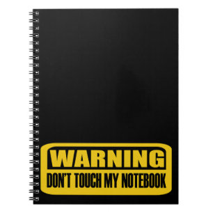 Caderno Espiral não toque meu notebook