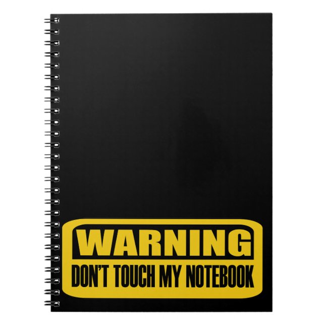 Caderno Espiral não toque meu notebook (Frente)