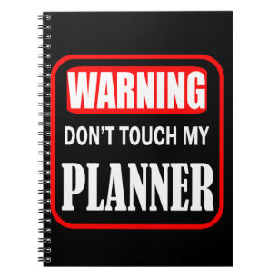Caderno Espiral não toque no meu planejador