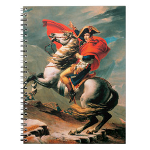 Caderno Espiral Napoleão cruzando os Alpes, famosa pintura,