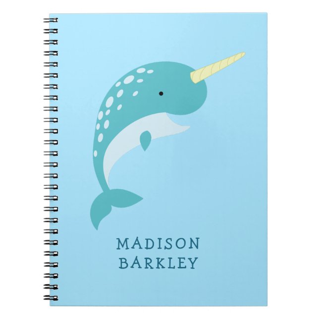 Caderno Espiral Narval Kid's Baleia Fofa (Frente)
