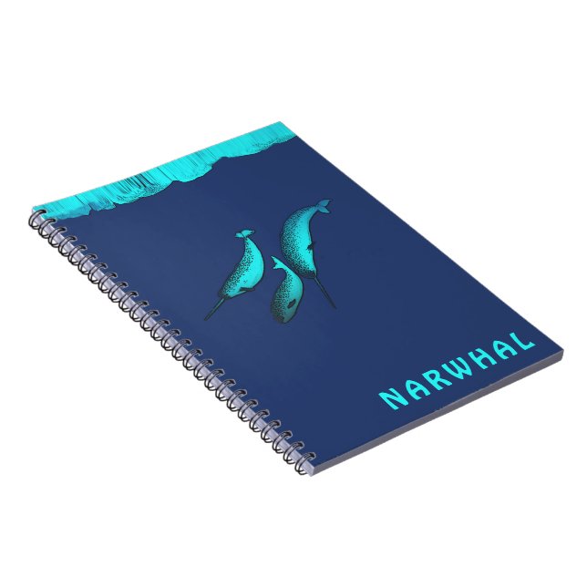 Caderno Espiral Narwhal Sob O Gelo (Lado Direito)