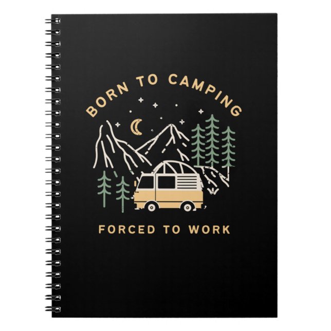 Caderno Espiral Nascer ao acampamento, forçado ao trabalho - Retro (Frente)