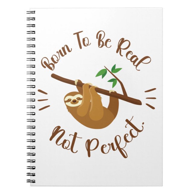Caderno Espiral Nascer de ser real não perfeito (Frente)