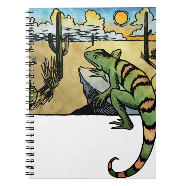 Caderno Espiral Nascer do sol do deserto (Frente)