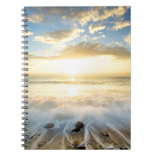 Caderno Espiral Nascer do sol dourado