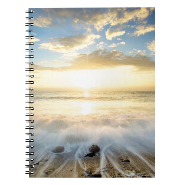 Caderno Espiral Nascer do sol dourado (Frente)