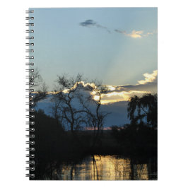 Caderno Espiral Nascer do sol em uma fazenda chamada Poortjie na Á