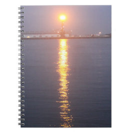 Caderno Espiral Nascer do Sol no Rio Mississippi