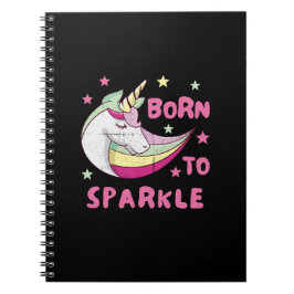 Caderno Espiral Nascido para Ser um Unicórnio Faísca Mágica