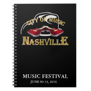Caderno Espiral Nashville. Cidade da música