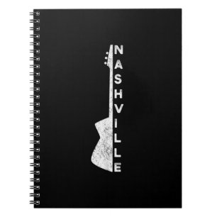 Caderno Espiral Nashville Guitar Country Music Oferece Presentes