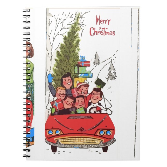 Caderno Espiral natais vintages (Frente)