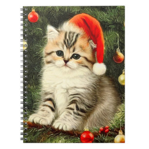 Caderno Espiral Natais vintages Kitten