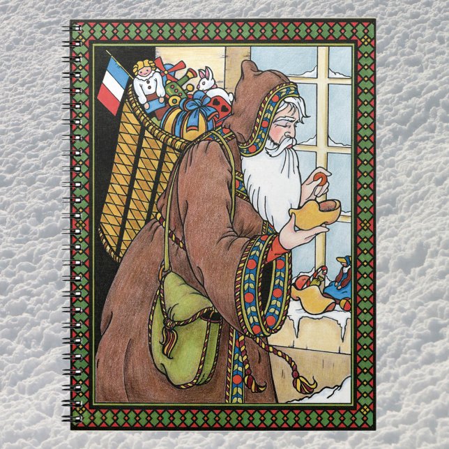 Caderno Espiral Natais vintages, Noel Toys Clogs Calçados (Criador carregado)