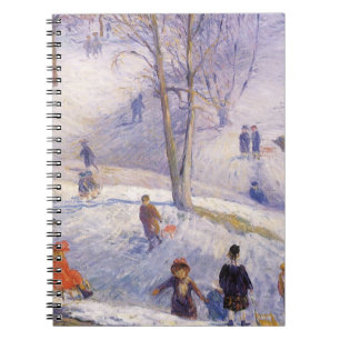 Caderno Espiral Natal Antigo, Passeio de Trenó, Glackens no Centra