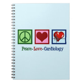 Caderno Espiral Natal da cardiologia do amor da paz