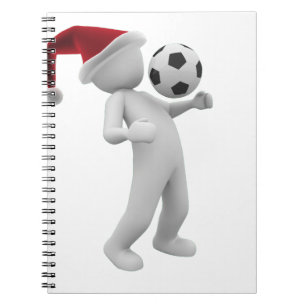 Caderno Espiral natal de futebol