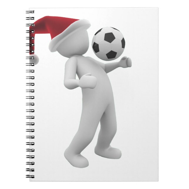 Caderno Espiral natal de futebol (Frente)