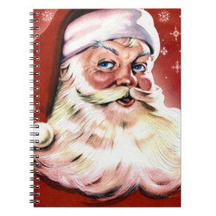 Caderno Espiral Natal do papai noel do vintage